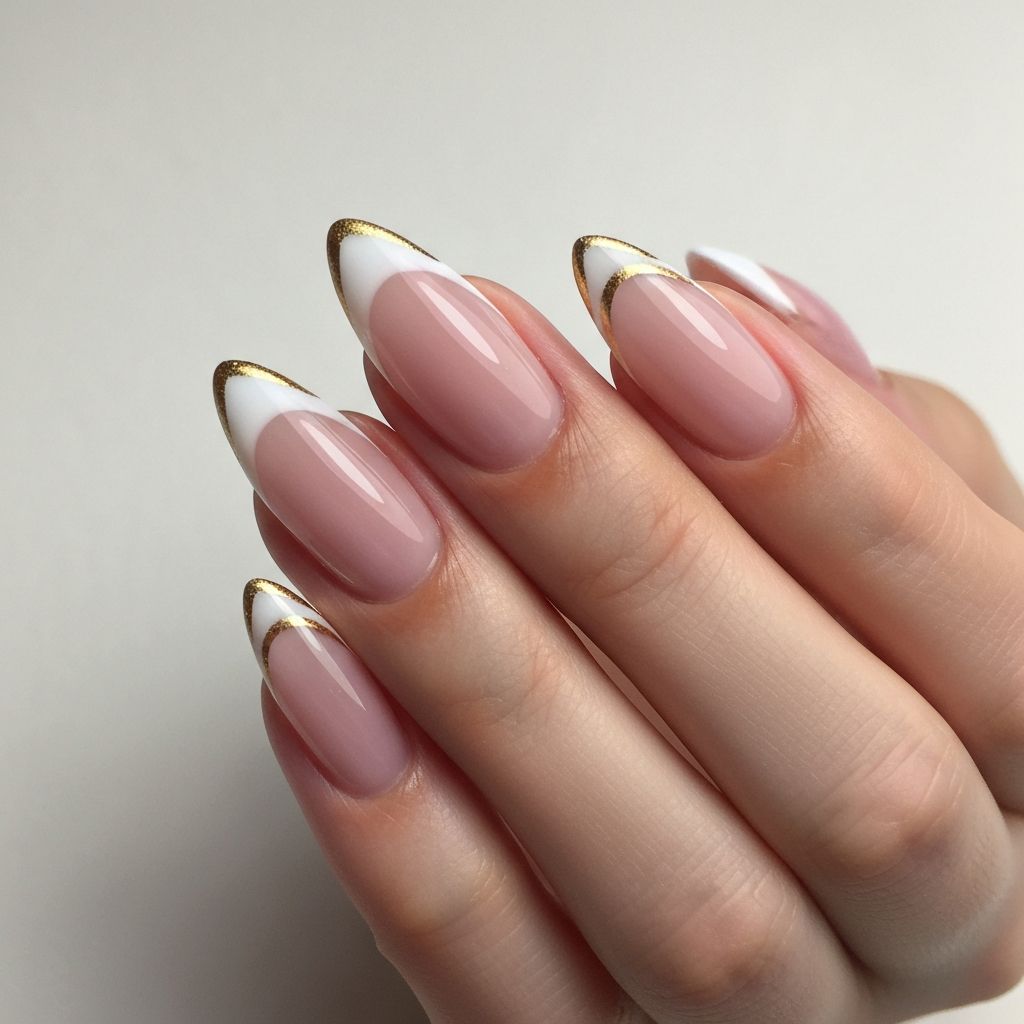 Elegant French tip nail design